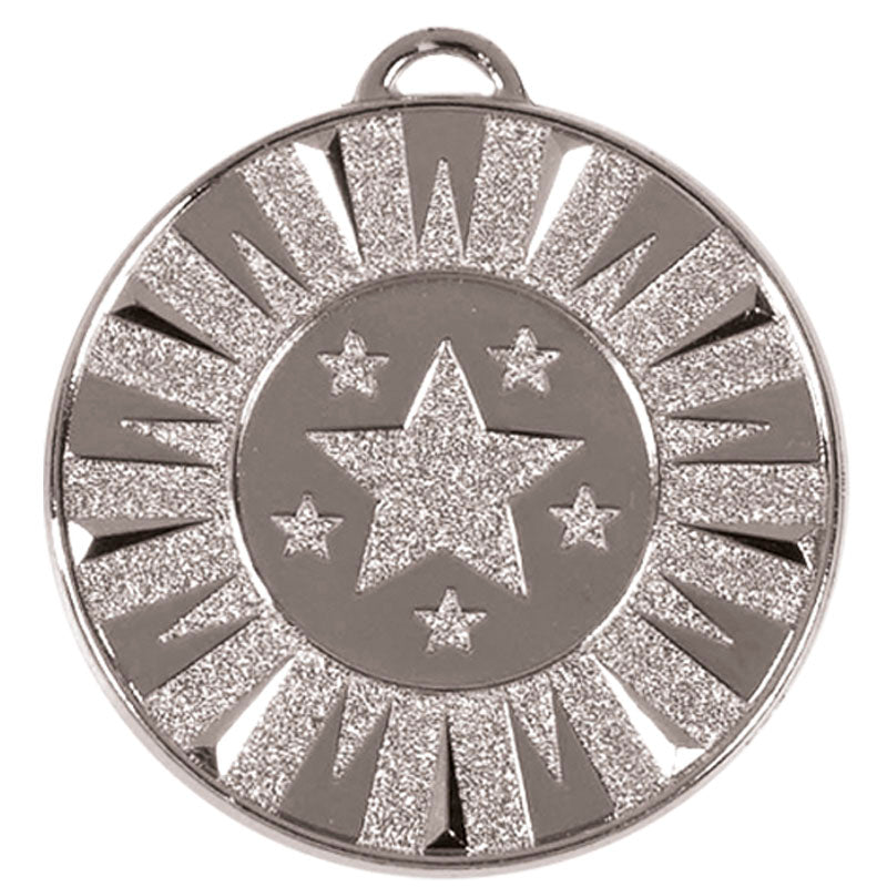 Quiz Winner Star Medal - Silver - 5cm