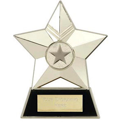 Budget Metal Plaque Awards Cast Metal Star - Gold, Silver & Bronze