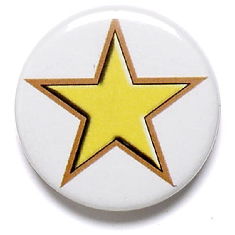 Yellow Star Button Badge
