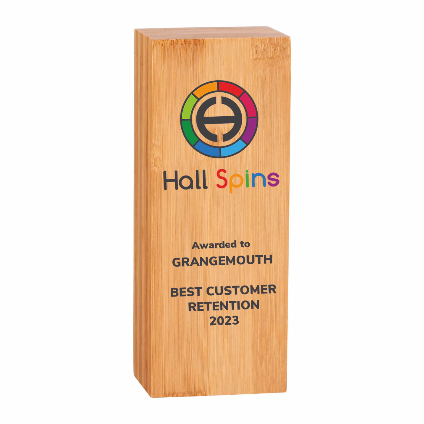 Bamboo Wooden Pillar Block Award