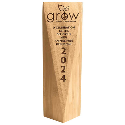 Bamboo Wooden Angled Tower Award Trophy