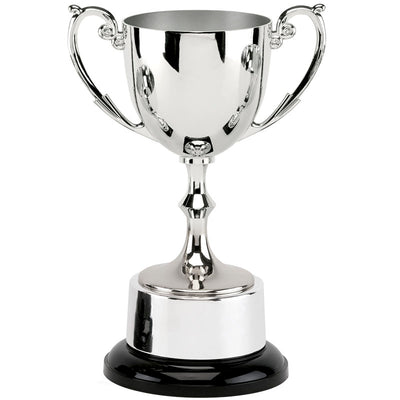 silver cast metal presentation trophy cup