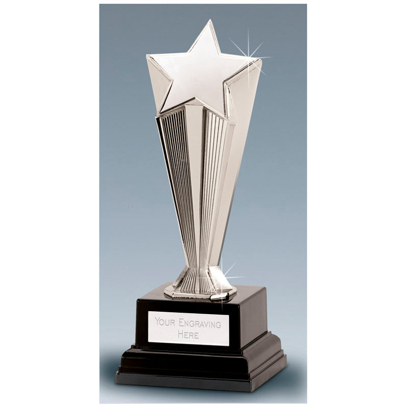 Silver Cast Metal Star Trophy Multi Award