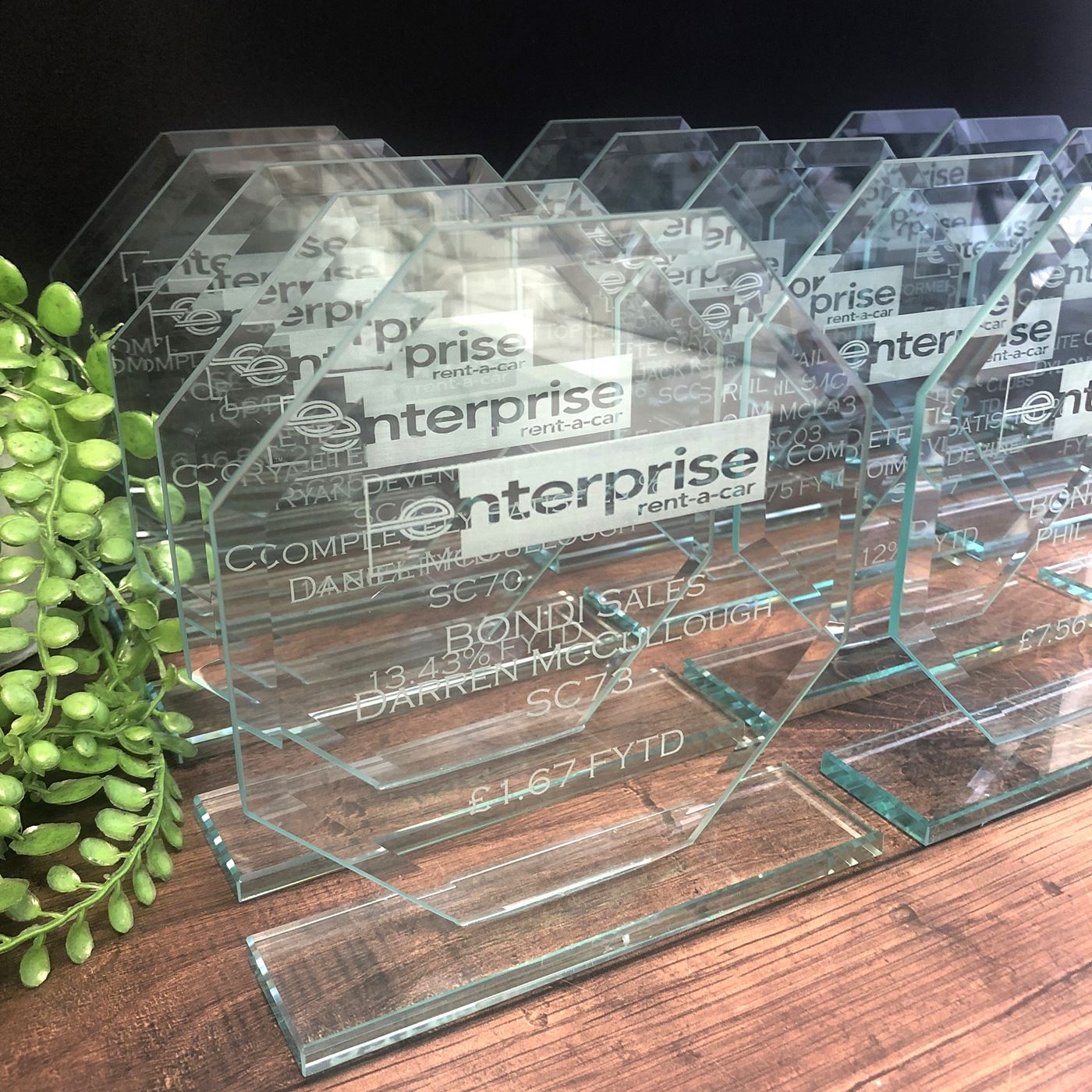 Jade Oblivion Crystal Glass Award Trophy