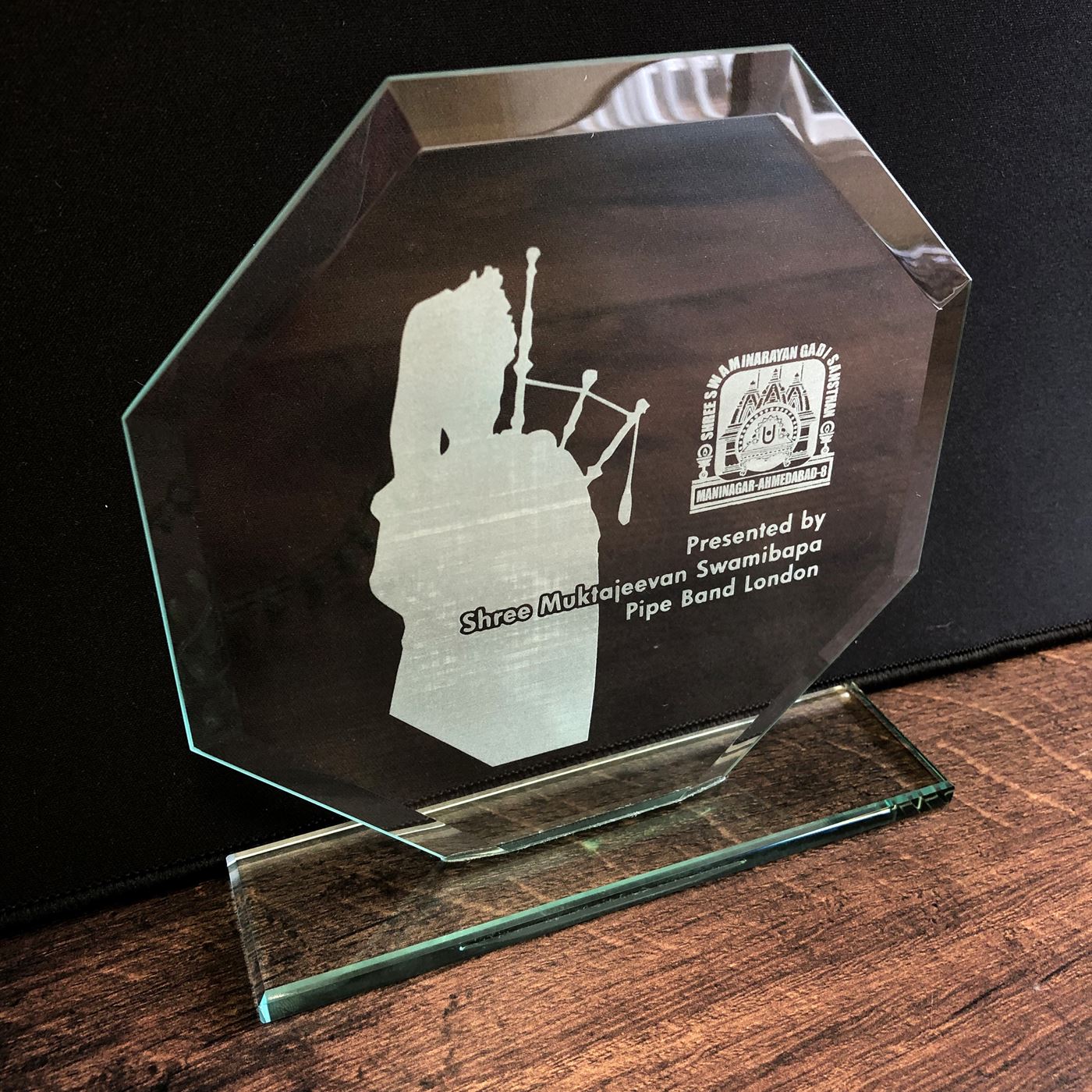 Jade Oblivion Crystal Glass Award Trophy