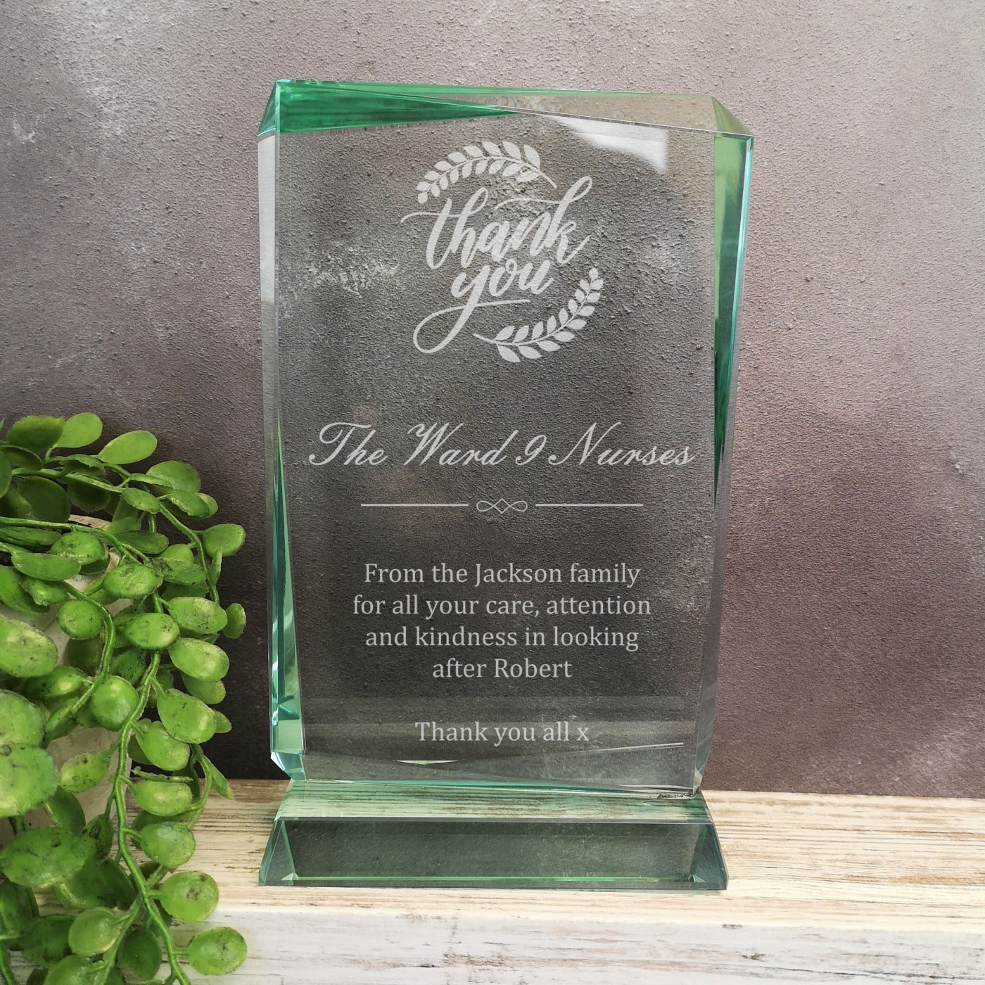 Renegade Jade Crystal Thank You Award