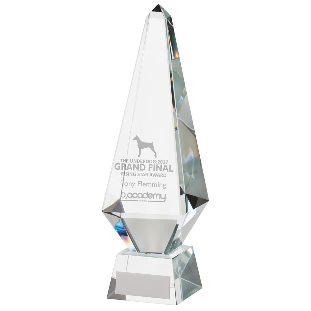 Monument Crystal Obelisk Award Trophy
