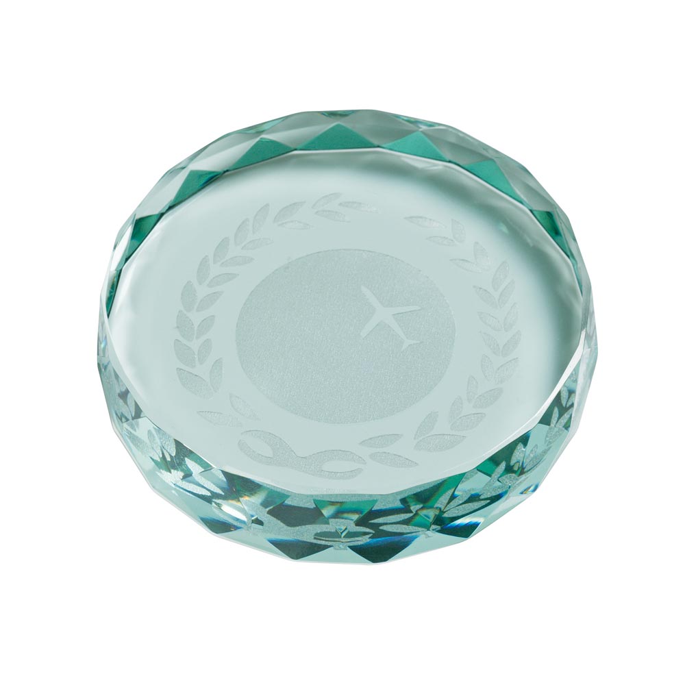 Saturn Jade Glass Paperweight