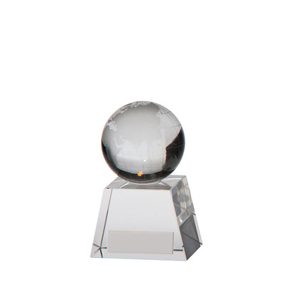 Voyager Globe Crystal Award Trophy