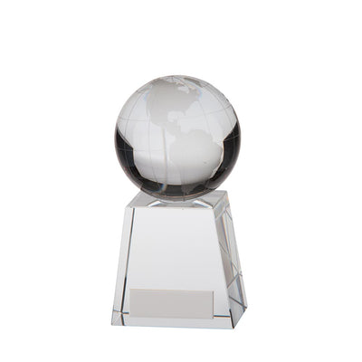 Voyager Globe Crystal Award Trophy