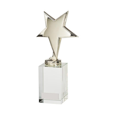 Dallas Crystal & Chrome Star Award Trophy