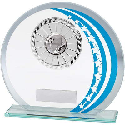 Galactic Multi-Sport Glass Award in Blue & Silver