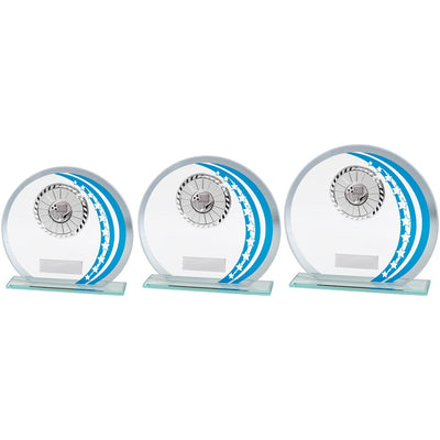 Galactic Multi-Sport Glass Award in Blue & Silver