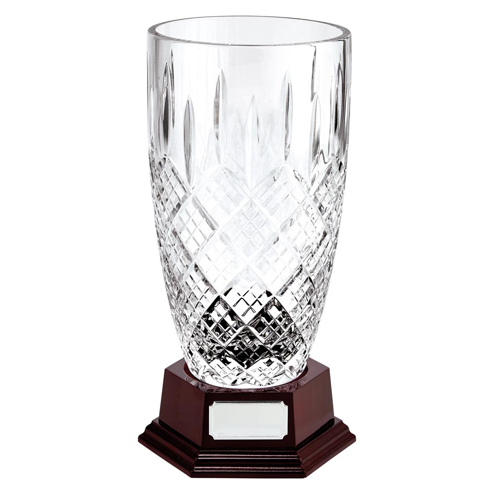 St Bernica Crystal Vase With Base