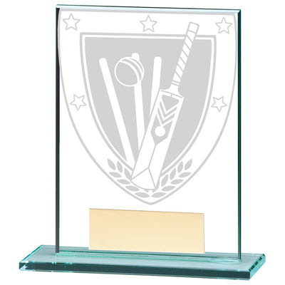 Millennium Cricket Jade Glass Trophy Award