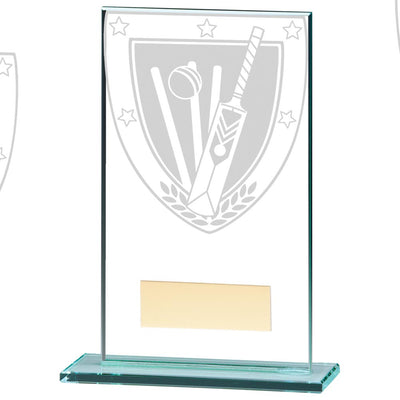 Millennium Cricket Jade Glass Trophy Award