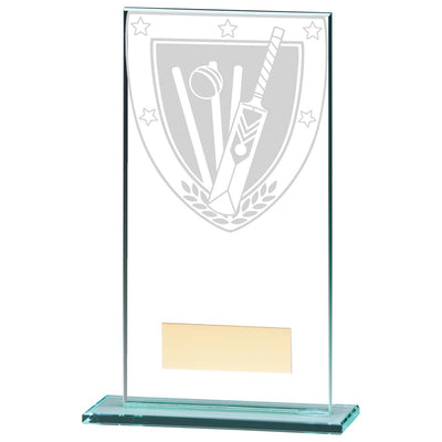 Millennium Cricket Jade Glass Trophy Award