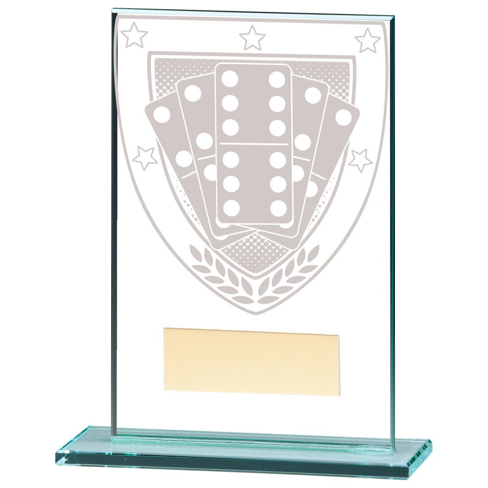 Dominoes Jade Glass Trophy Millennium Award