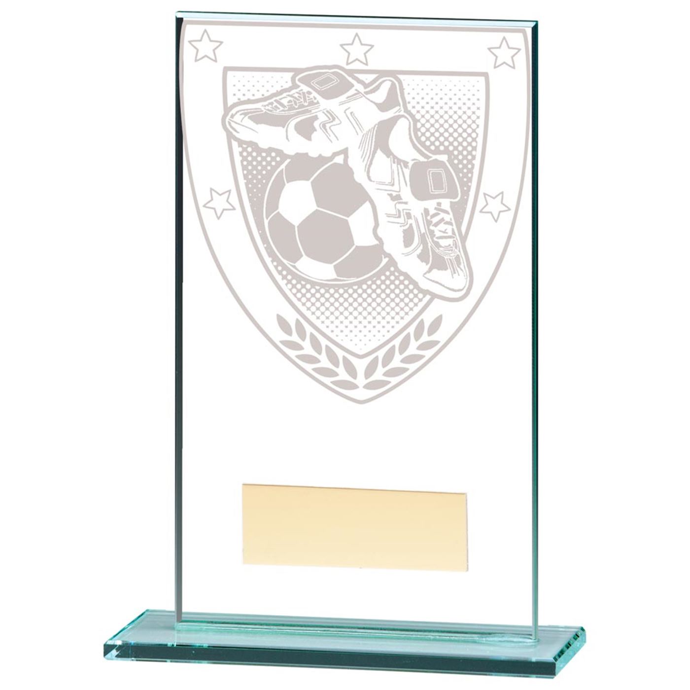 Millennium Football Trophy Boot Ball Jade Glass Award