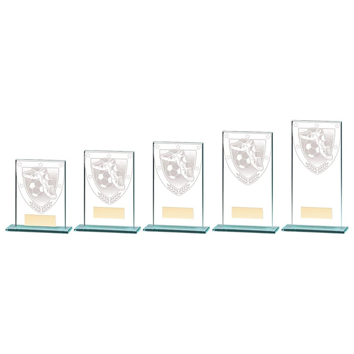 Millennium Football Trophy Boot Ball Jade Glass Award