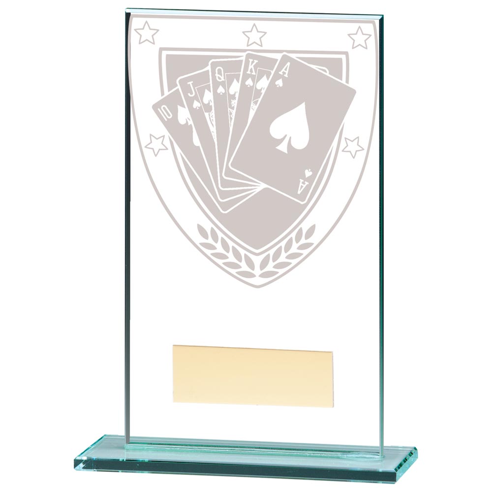 Poker Jade Glass Trophy Millennium Award