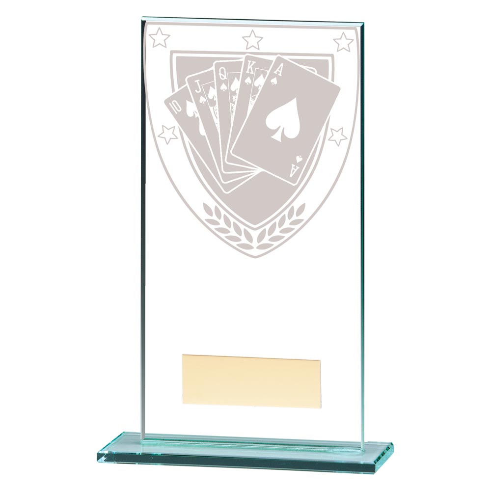 Poker Jade Glass Trophy Millennium Award