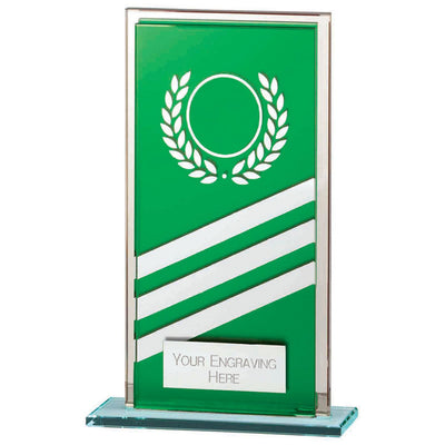 Talisman Mirror Glass Award Green & Silver