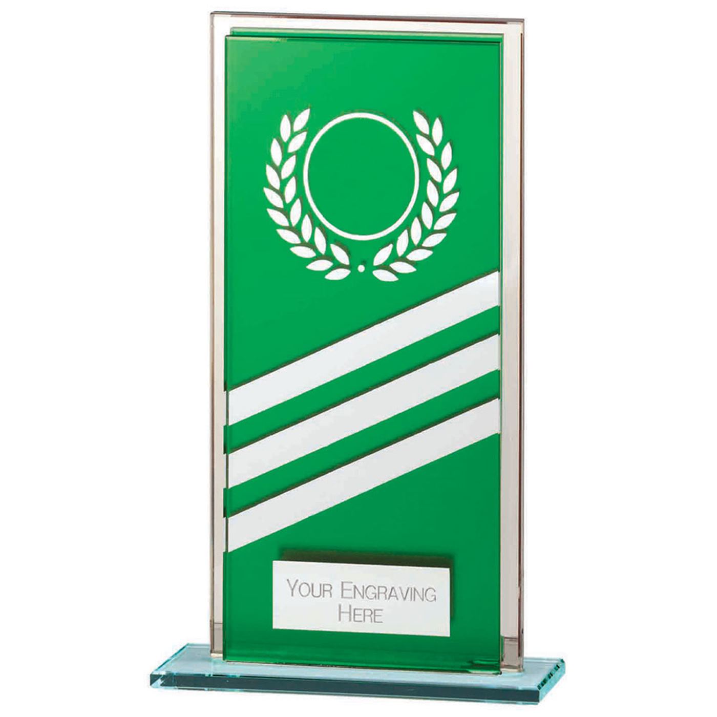 Talisman Mirror Glass Award Green Silver
