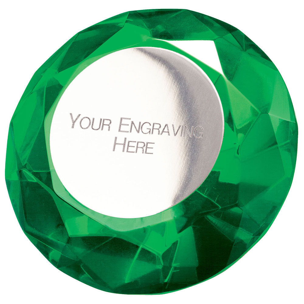 Impulse Diamond Green Crystal Gift Award