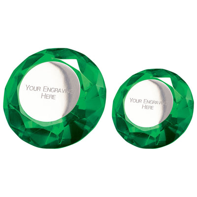 Impulse Diamond Green Crystal Gift Award
