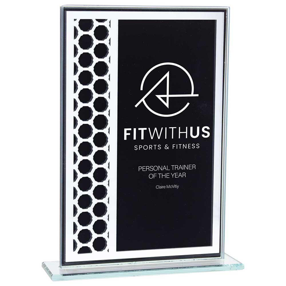Titanium Mirrored Glass Award in Black