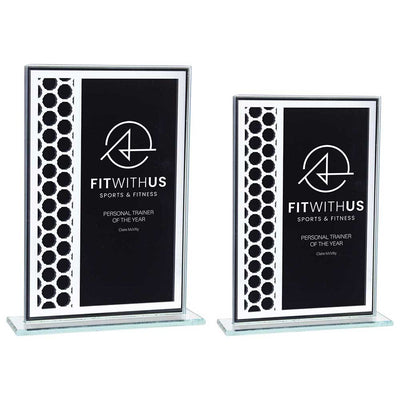 Titanium Mirrored Glass Award in Black