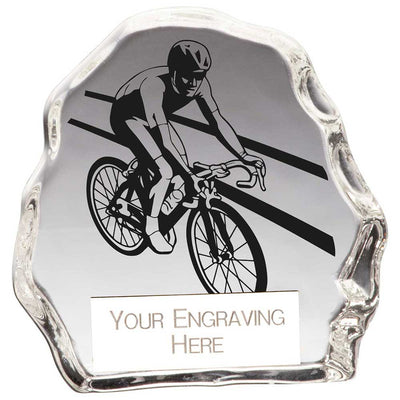 Mystique Cycling Glass Award Trophy