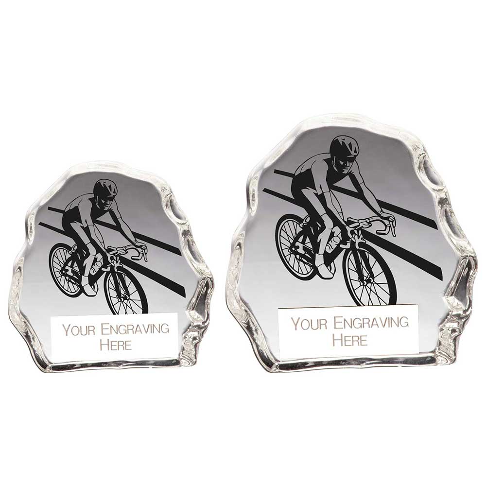 Mystique Cycling Glass Award Trophy