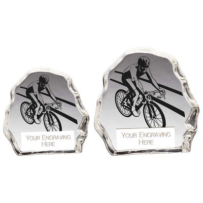 Mystique Cycling Glass Award Trophy