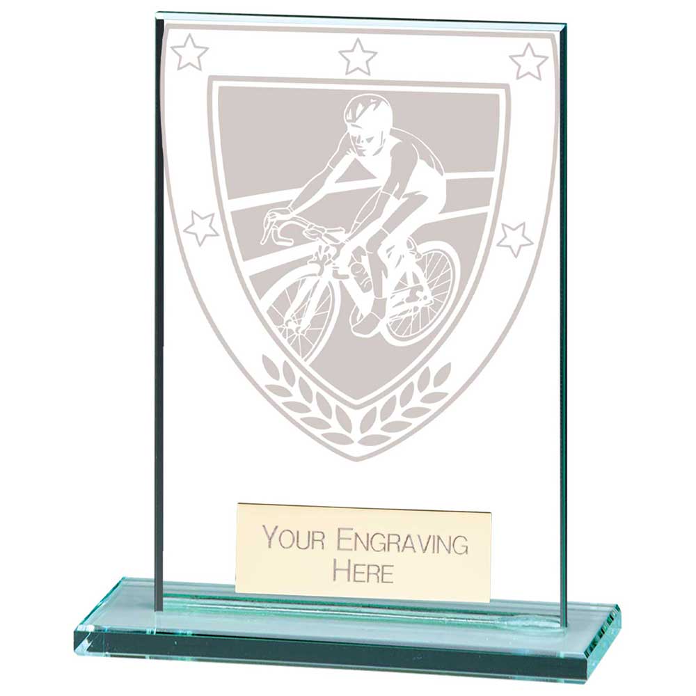 Millennium Glass  Cycling Award Trophy