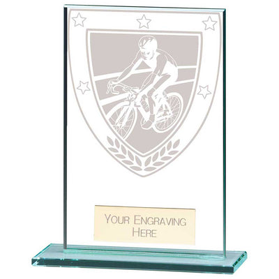 Millennium Glass  Cycling Award Trophy