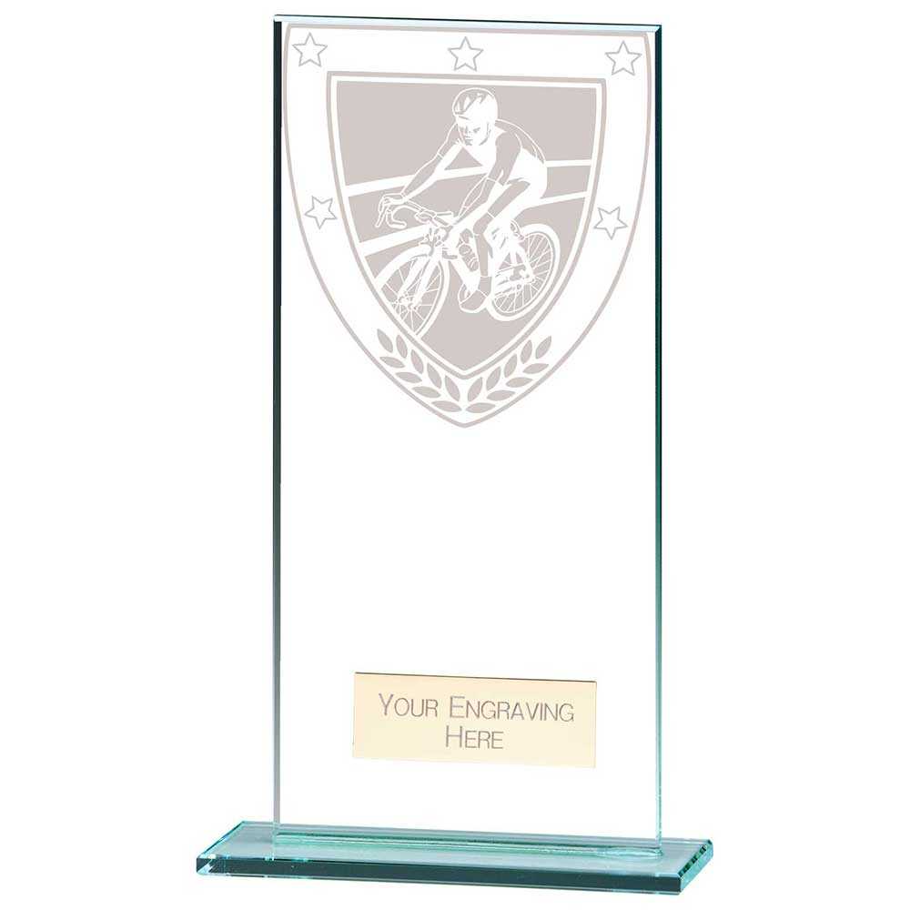 Millennium Glass  Cycling Award Trophy 
