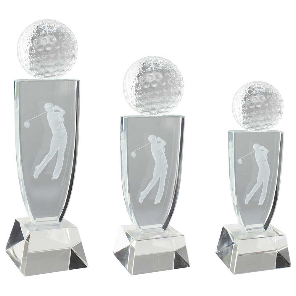 Reflex Crystal Golf Award Trophy