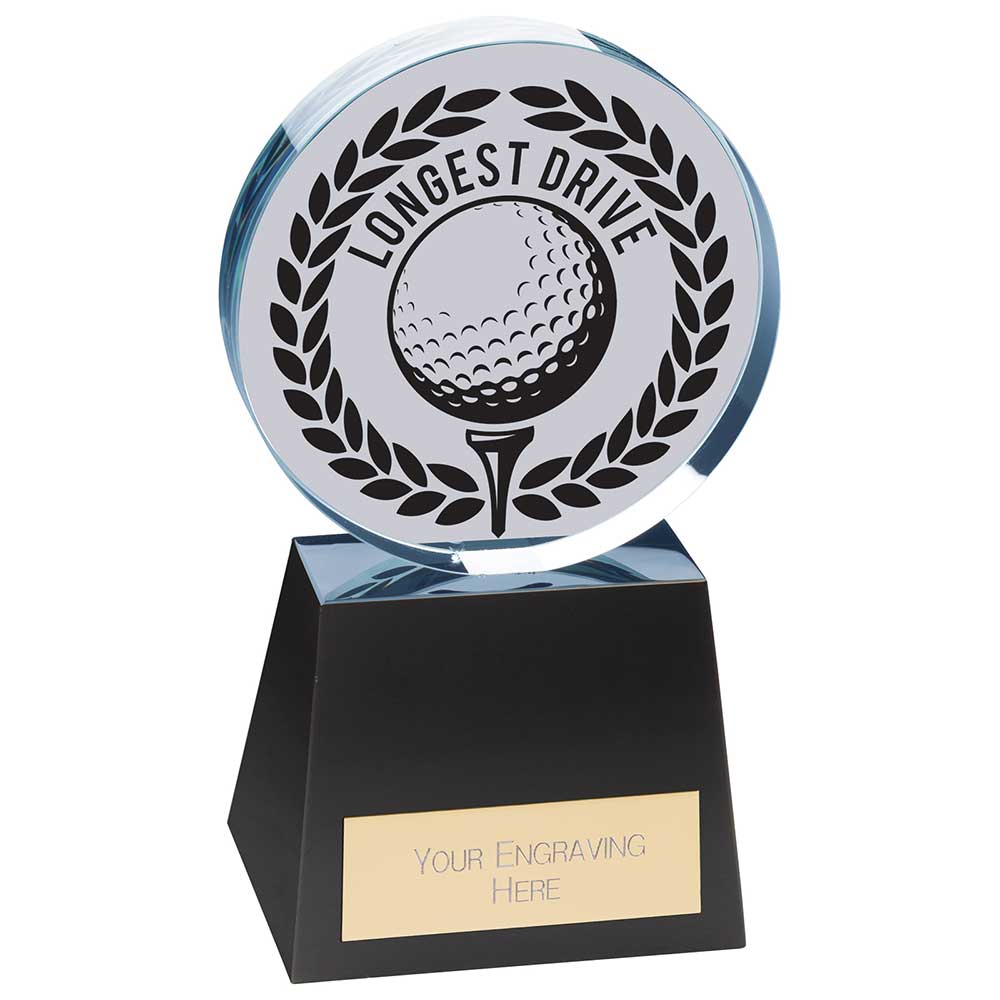 Emperor Longest Drive Crystal Gold Award Trophy