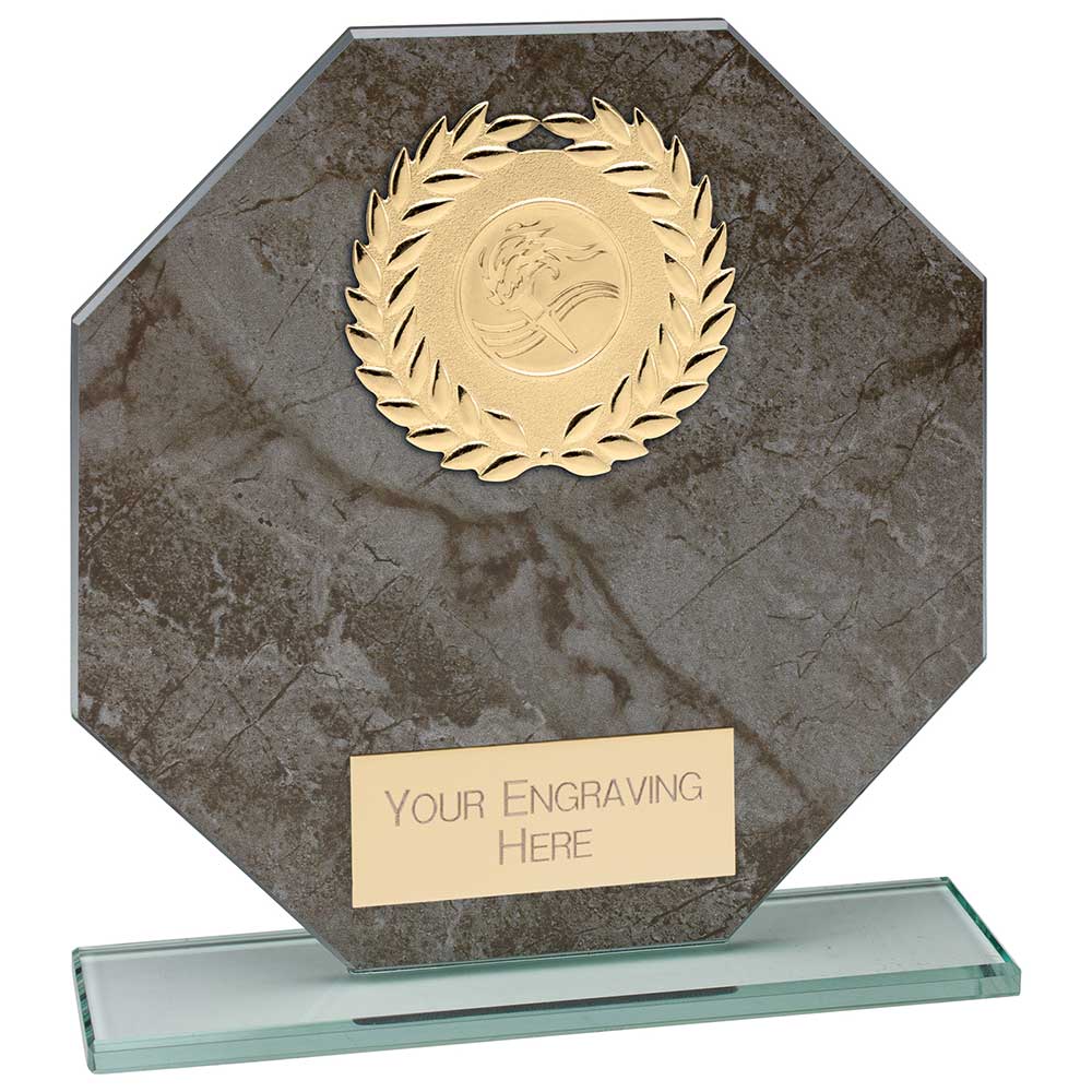 Quarry Marble Multisport Octagon Glass Award Trophy