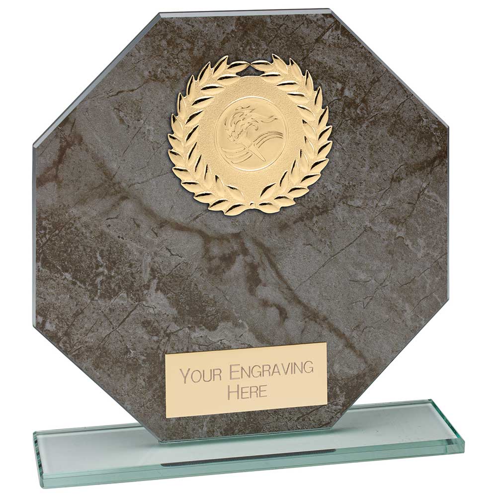 Quarry Marble Multisport Octagon Glass Award Trophy