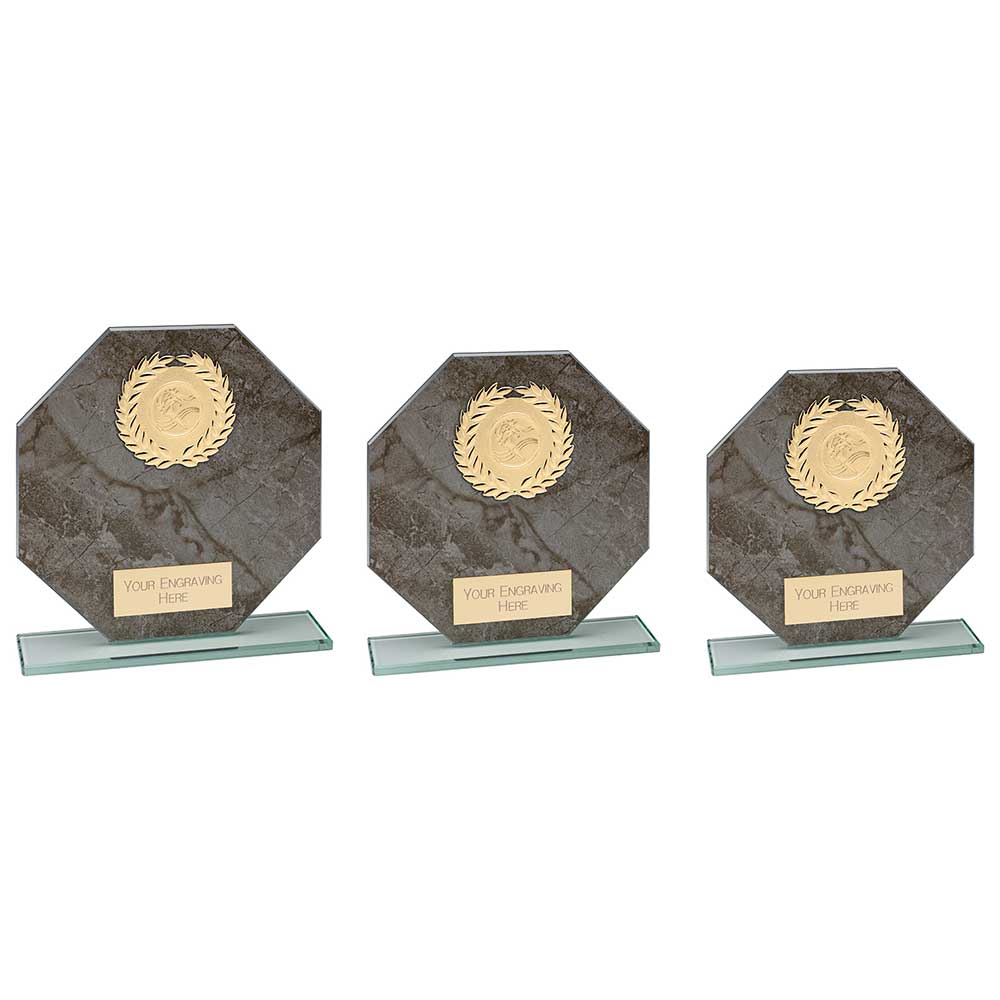 Quarry Marble Multisport Octagon Glass Award Trophy