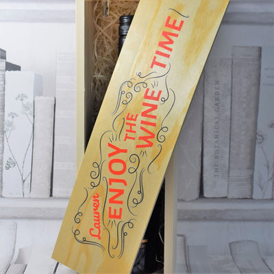 Personalised Printed Wine Wooden Box