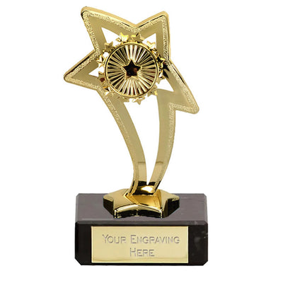 Gold Shooting Star Award Curve Star Award