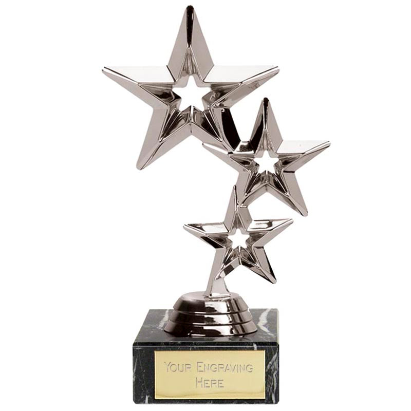 silver triple star multi trophy award