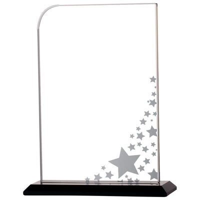 Clear Glass Stars Trophy Award