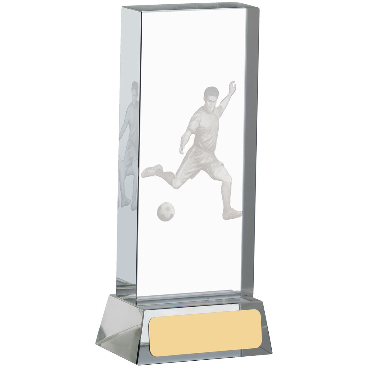 Football Trophy Glass 3D Footballer Award