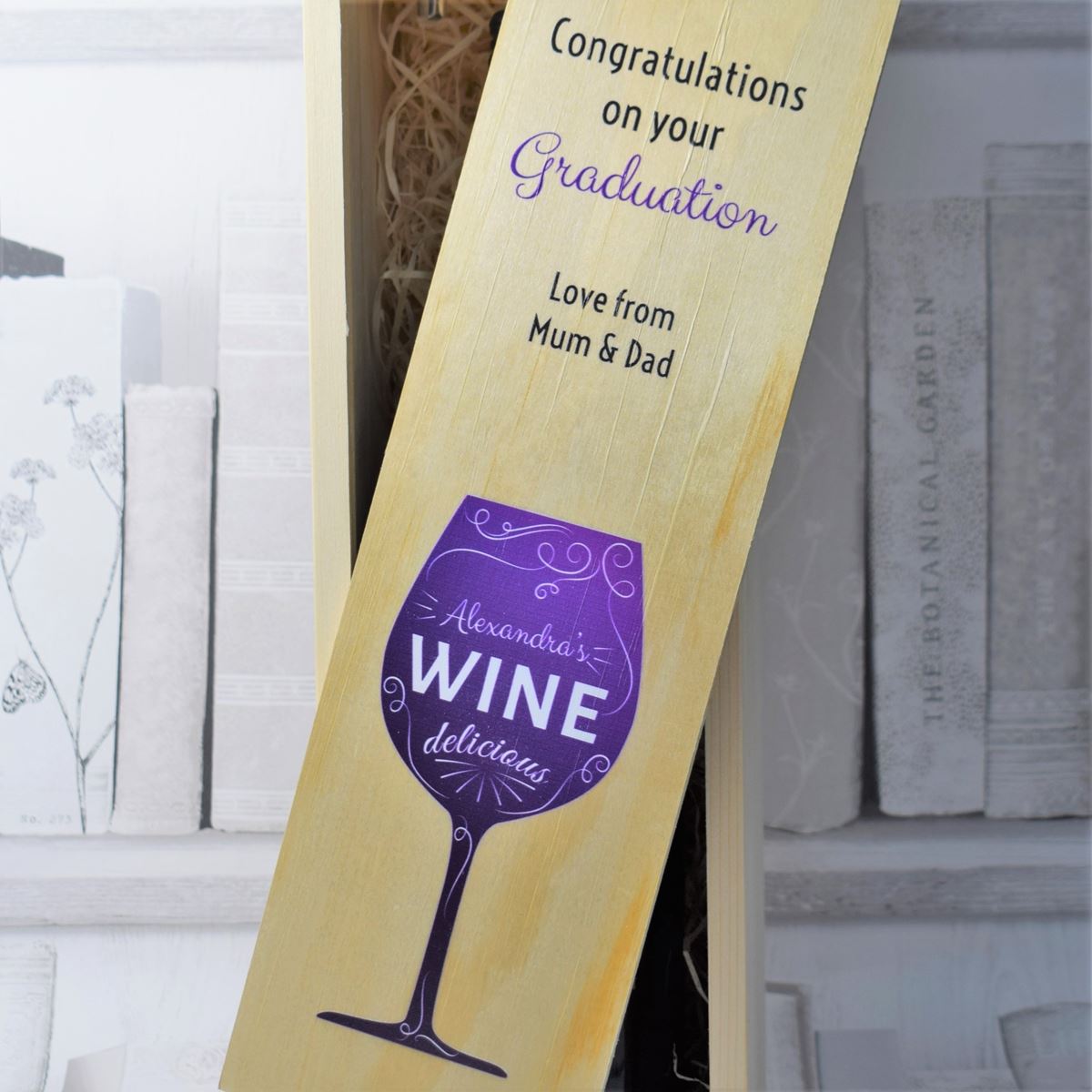 Personalised Printed Graduation Wine Box