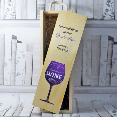 Personalised Printed Graduation Wine Box